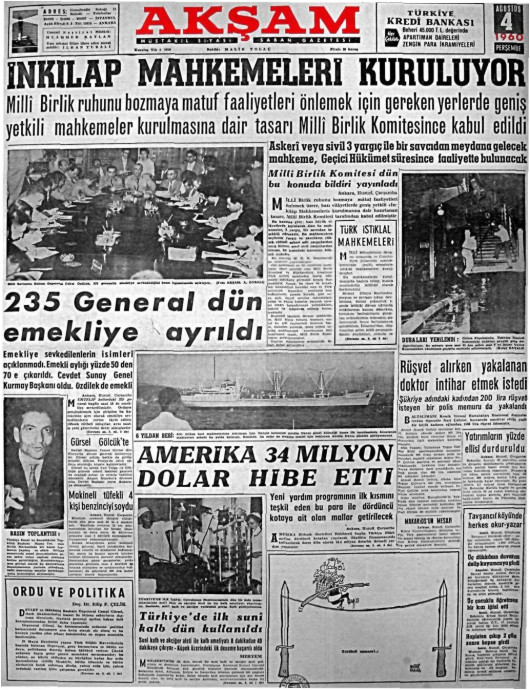 Tarihten bir gazete sayfası