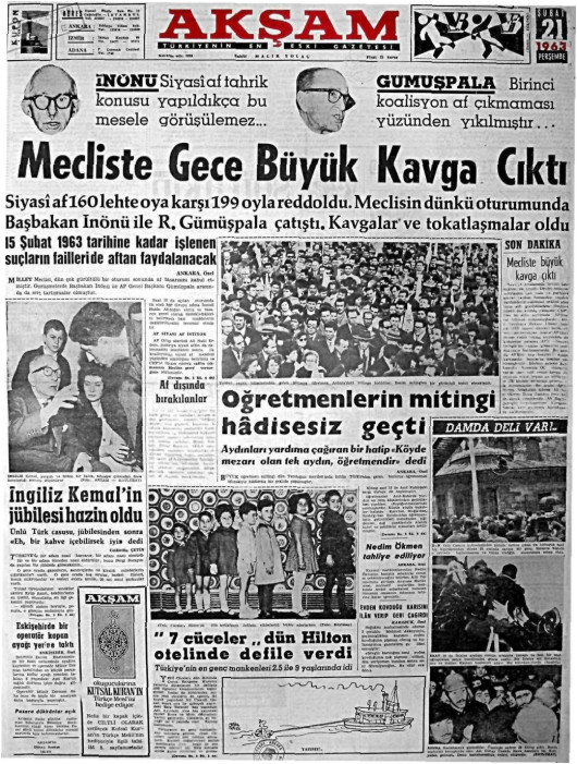 Tarihten bir gazete sayfası