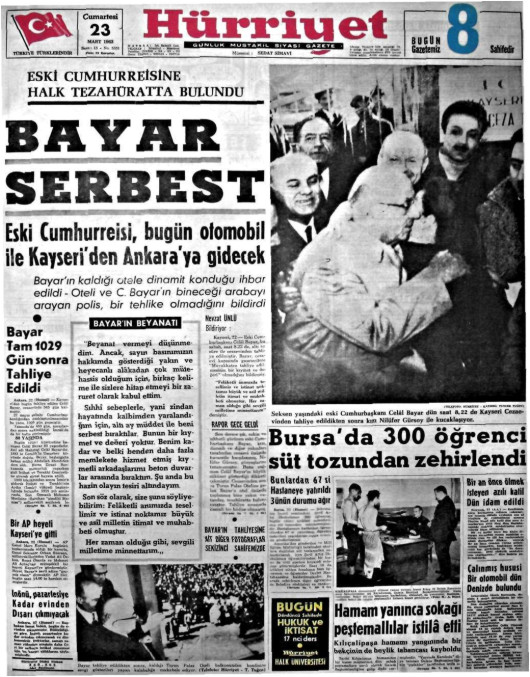 Tarihten bir gazete sayfası