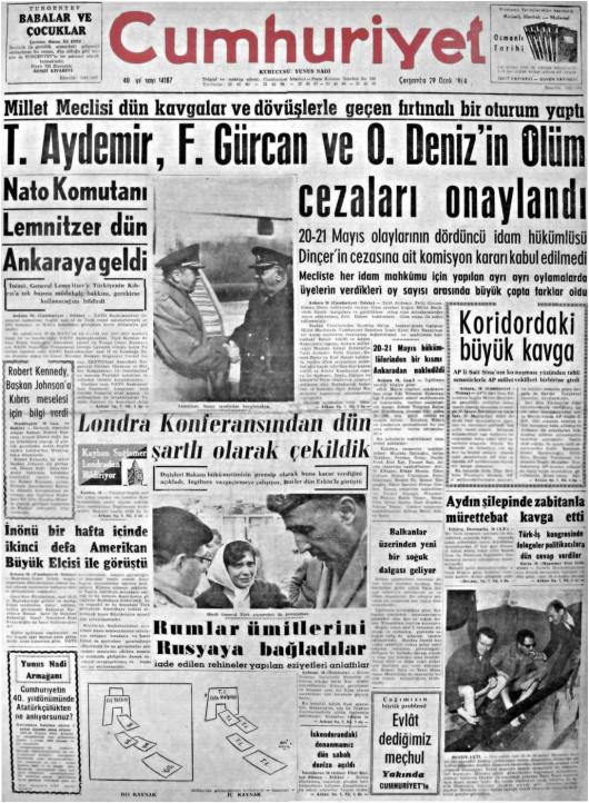 Tarihten bir gazete sayfası