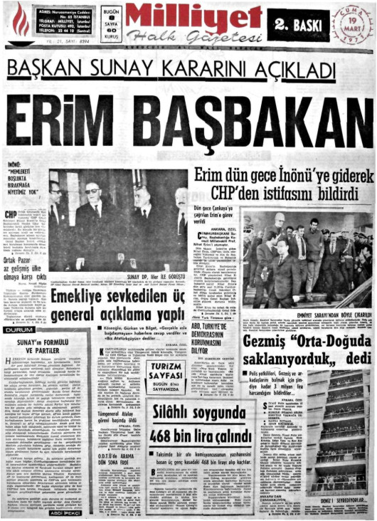 Tarihten bir gazete sayfası