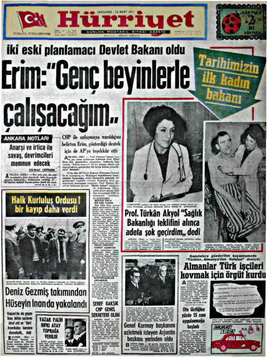 Tarihten bir gazete sayfası