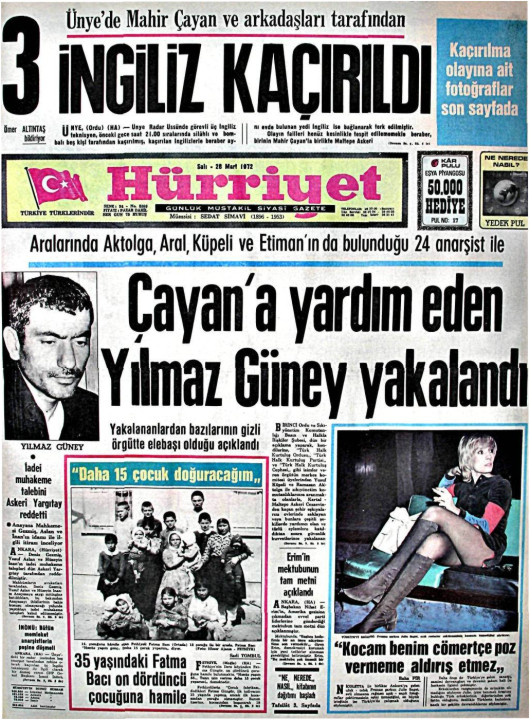 Tarihten bir gazete sayfası