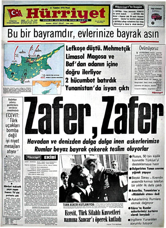 Tarihten bir gazete sayfası