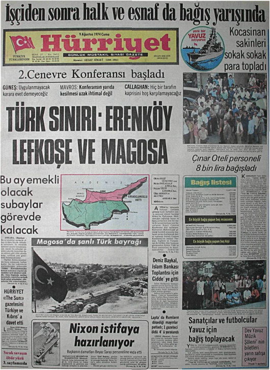 Tarihten bir gazete sayfası