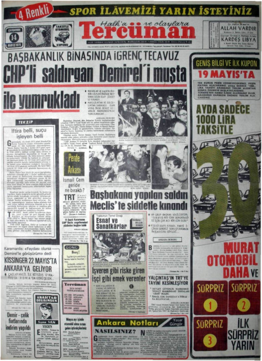 Tarihten bir gazete sayfası
