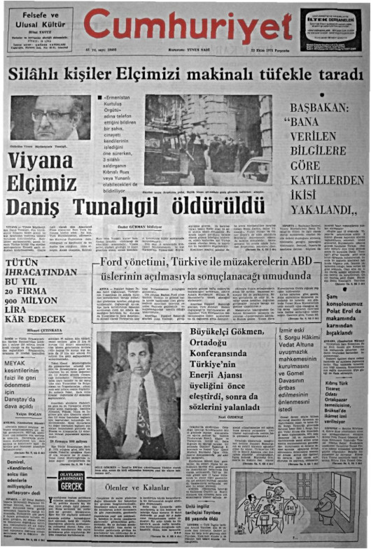 Tarihten bir gazete sayfası