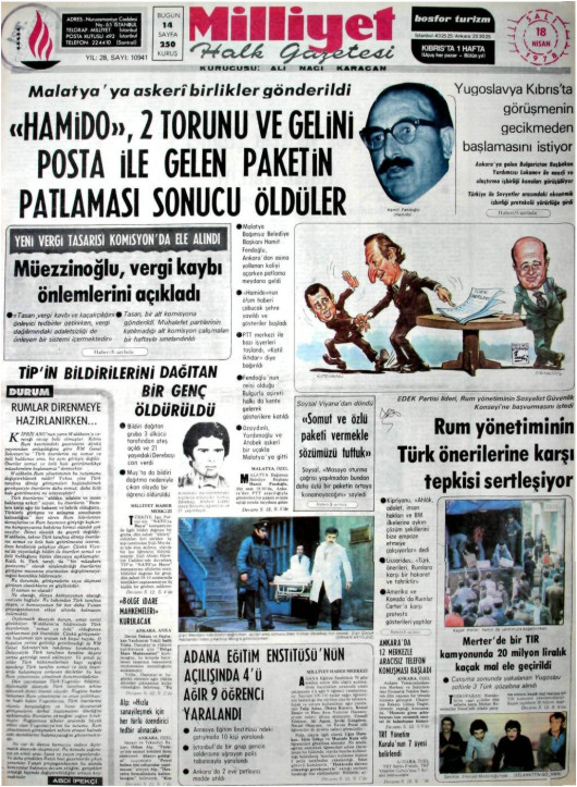 Tarihten bir gazete sayfası