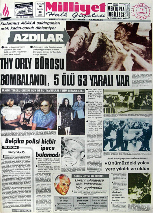 Tarihten bir gazete sayfası