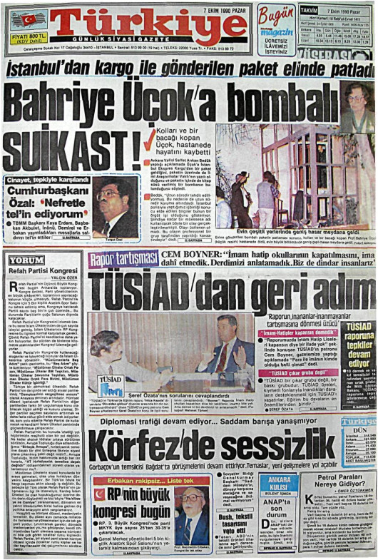 Tarihten bir gazete sayfası