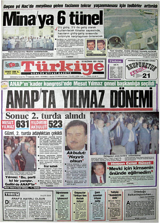 Tarihten bir gazete sayfası