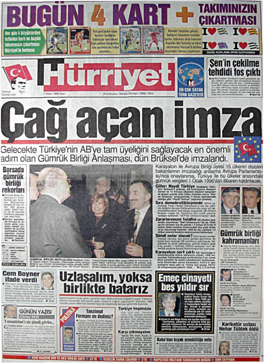Tarihten bir gazete sayfası