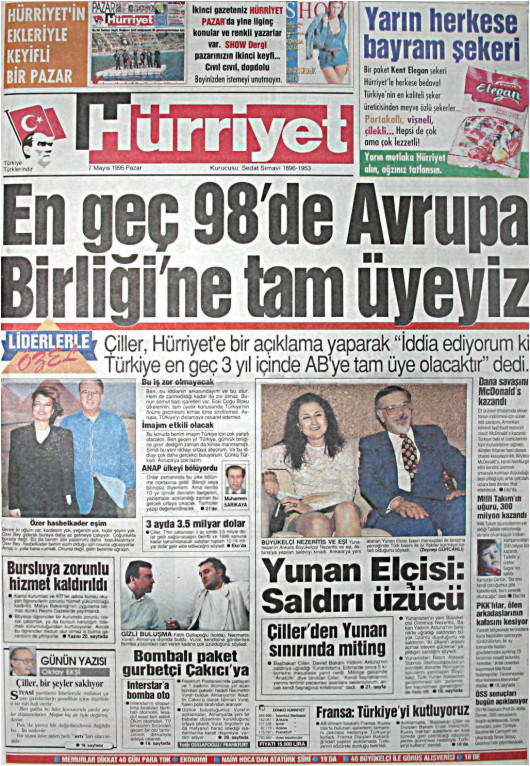 Tarihten bir gazete sayfası
