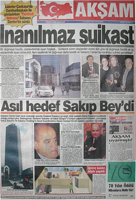 Tarihten bir gazete sayfası