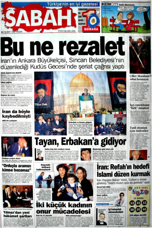 Tarihten bir gazete sayfası