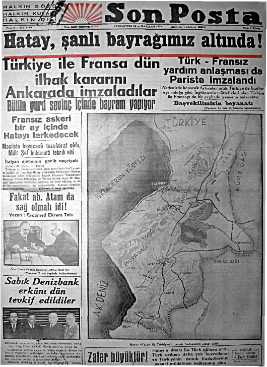 Tarihten bir gazete sayfası